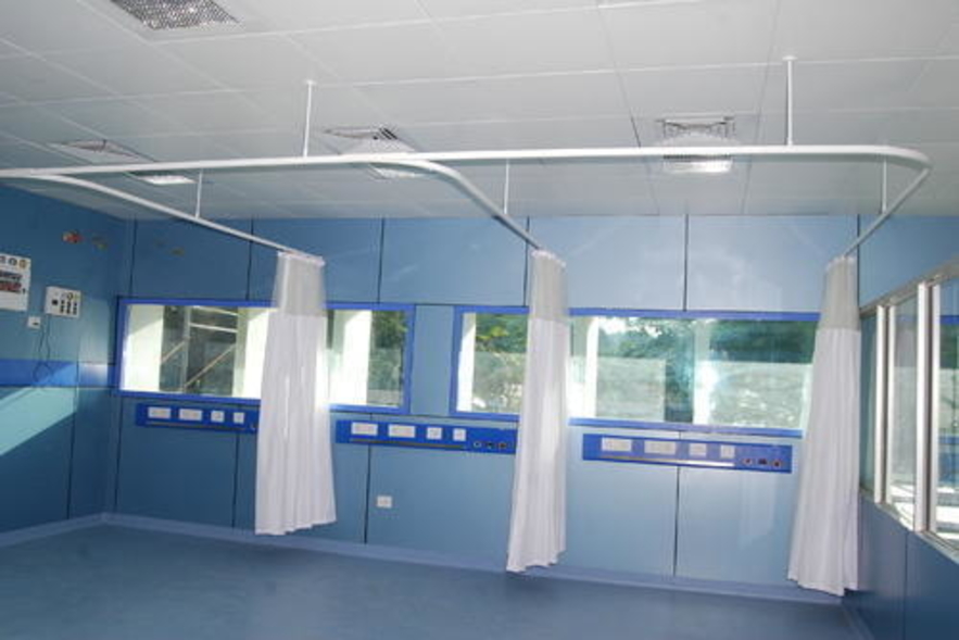 Cubicle aluminium curtain track system