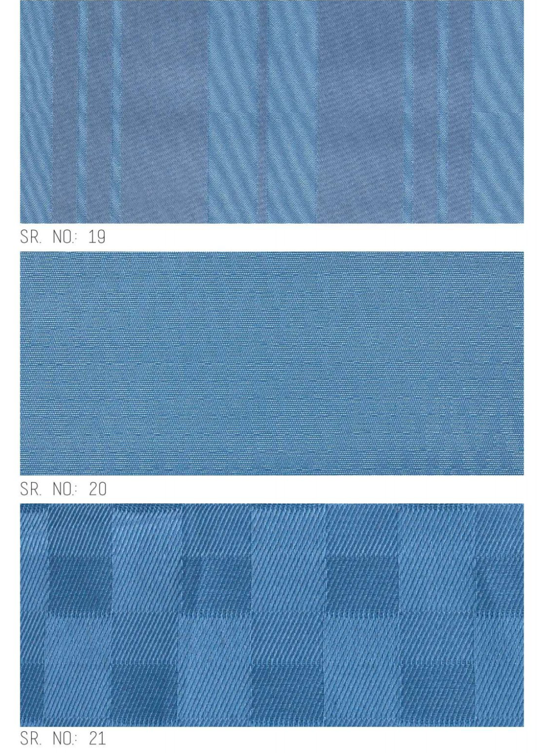 Shower curtain design sheet serial numbers 19 to 21