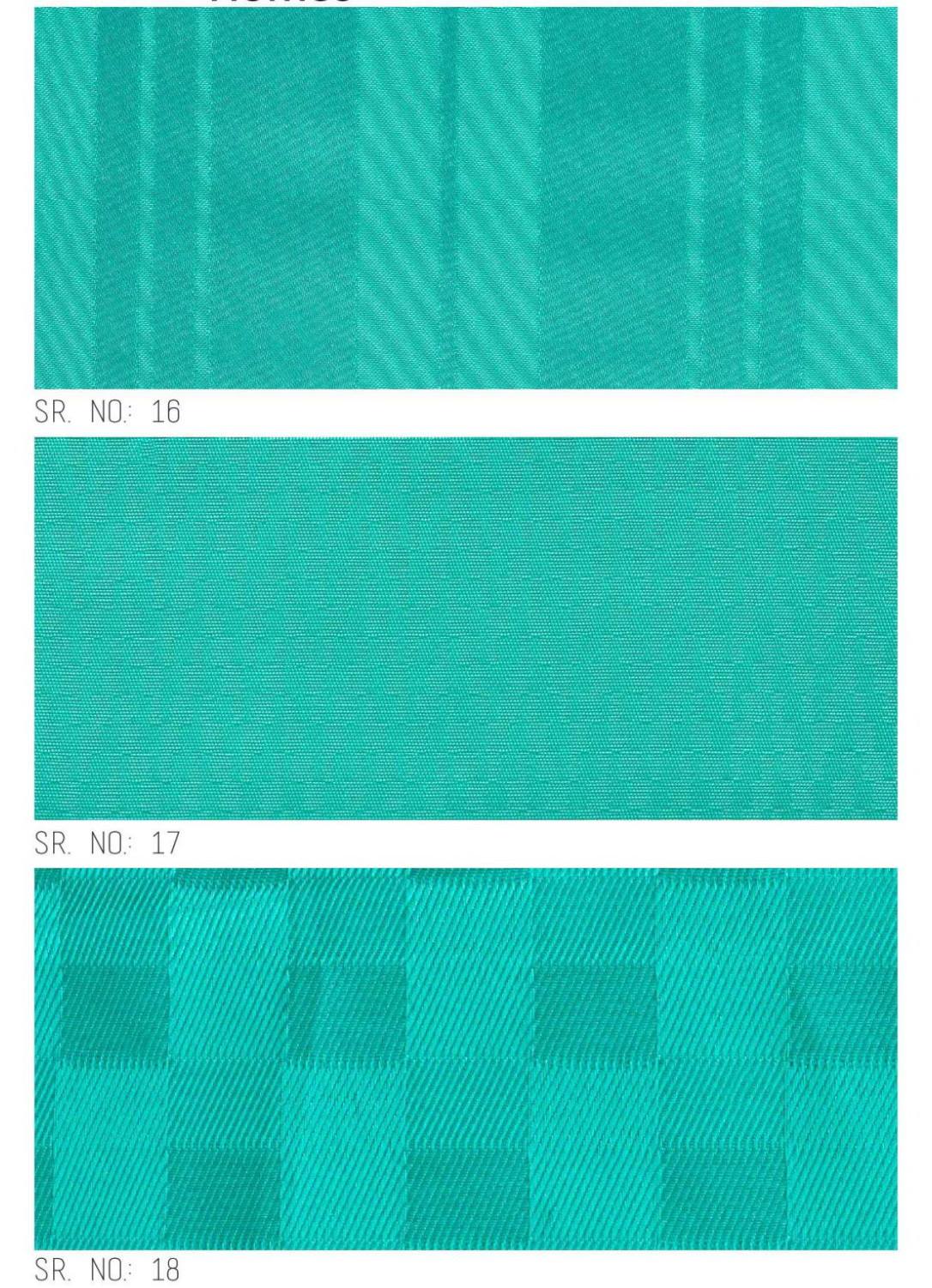 Shower curtain design sheet serial numbers 16 to 18